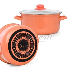 ЭСТЕТ Кастрюля 3,0 л ЭТ-72702 цилиндрическая абрикосовая