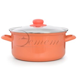 ЭСТЕТ Кастрюля 3,0 л ЭТ-72702 цилиндрическая абрикосовая