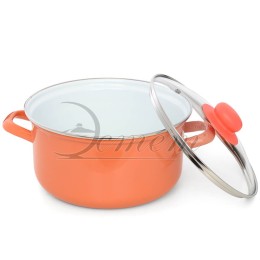 ЭСТЕТ Кастрюля 4,5 л цилиндрическая ЭТ-72703 абрикосовая