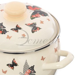 ЭСТЕТ Кастрюля 3,5 л Бабочки ЭТ-72931 сферическая