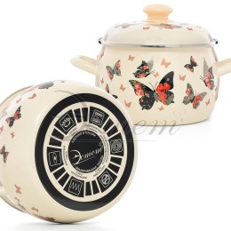 ЭСТЕТ Кастрюля 3,5 л Бабочки ЭТ-72931 сферическая