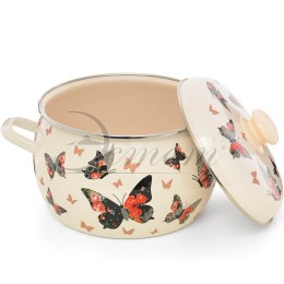 ЭСТЕТ Кастрюля 3,5 л Бабочки ЭТ-72931 сферическая