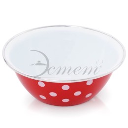 ЭСТЕТ Миска 0,6 л Горошинки на красном ЭТ-72410
