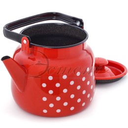 ЭСТЕТ Чайник 3,5 л Горошинки на красном ЭТ-72416