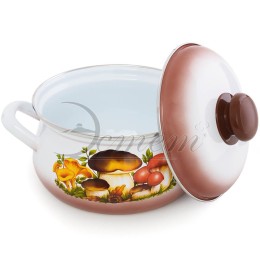 ЭСТЕТ Кастрюля 2,0 л Грибы ЭТ-712021 грушевидная