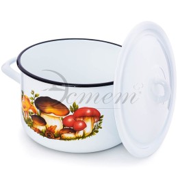 ЭСТЕТ Кастрюля 2,9 л Грибы ЭТ-712035 цилиндрическая