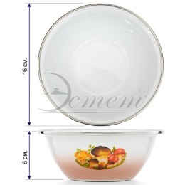 ЭСТЕТ Миска 0,6 л Грибы ЭТ-712061