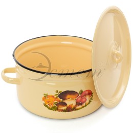 ЭСТЕТ Кастрюля 5,5 л Грибы ЭТ-712091 крем