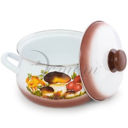 ЭСТЕТ Кастрюля 3,0 л Грибы ЭТ-712022 грушевидная