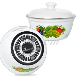 ЭСТЕТ Салатник 2,0 л Дары лета с крышкой ЭТ-71371