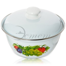 ЭСТЕТ Салатник 2,0 л Дары лета с крышкой ЭТ-71371