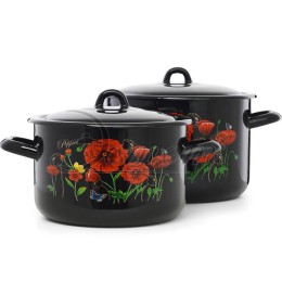 ЭСТЕТ Набор посуды 4 пр Красные маки цилиндрический 2,9 л 4,3 ЭТ-72811