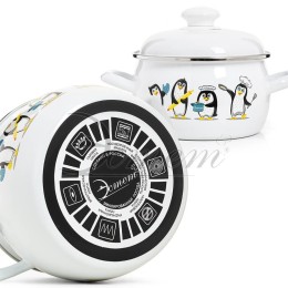 ЭСТЕТ Кастрюля 2,0 л Пингвины ЭТ-72320 полусфера