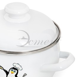 ЭСТЕТ Кастрюля 2,0 л Пингвины ЭТ-72320 полусфера