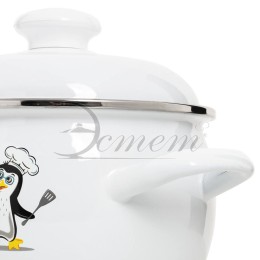 ЭСТЕТ Кастрюля 2,0 л Пингвины ЭТ-72320 полусфера