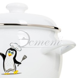 ЭСТЕТ Кастрюля 3,5 л Пингвины ЭТ-72322 полусфера