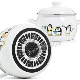 ЭСТЕТ Кастрюля 3,5 л Пингвины ЭТ-72322 полусфера