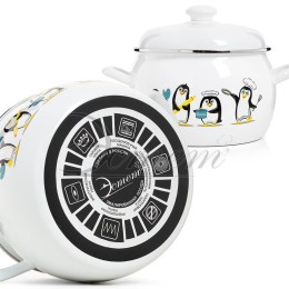 ЭСТЕТ Кастрюля 5,0 л Пингвины ЭТ-72323 полусфера