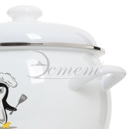 ЭСТЕТ Кастрюля 5,0 л Пингвины ЭТ-72323 полусфера