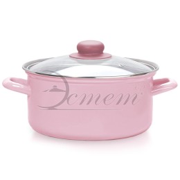 ЭСТЕТ Кастрюля 2,0 л ЭТ-72601цилиндрическая розово-сиреневая