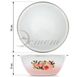 ЭСТЕТ Миска 0,6 л Розы и кофе ЭТ-71609