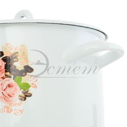 ЭСТЕТ Кастрюля 4,3 л Розы и кофе ЭТ-71617 цилиндрическая