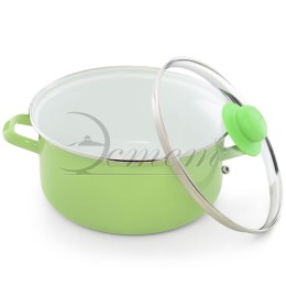 ЭСТЕТ Кастрюля 4,5 л ЭТ-72503 цилиндрическая салатовая