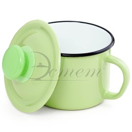 ЭСТЕТ Кружка 1,0 л салатовая с крышкой ЭТ-72506 