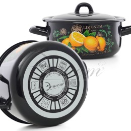 ЭСТЕТ Кастрюля 1,45 л Цитрус ЭТ-72901 цилиндрический