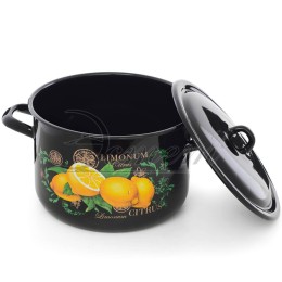 ЭСТЕТ Кастрюля 4,3 л Цитрус ЭТ-72903 цилиндрический