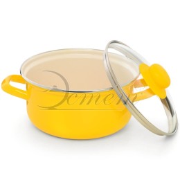 ЭСТЕТ Кастрюля 2,0 л ЭТ-72980 цилиндрическая ярко-желтая