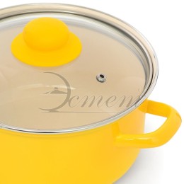 ЭСТЕТ Кастрюля 2,0 л ЭТ-72980 цилиндрическая ярко-желтая