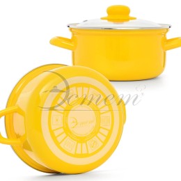 ЭСТЕТ Кастрюля 2,0 л ЭТ-72980 цилиндрическая ярко-желтая