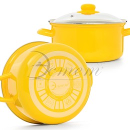ЭСТЕТ Кастрюля 4,5 л ЭТ-72982 цилиндрическая ярко-желтая
