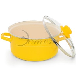 ЭСТЕТ Кастрюля 4,5 л ЭТ-72982 цилиндрическая ярко-желтая