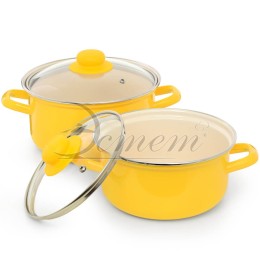 ЭСТЕТ Набор посуды 4 пр ярко-желтый 2,0л 3,0 л ЭТ-72987