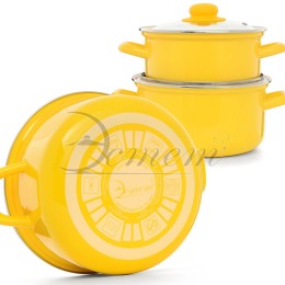 ЭСТЕТ Набор посуды 4 пр ярко-желтый 2,0л 3,0 л ЭТ-72987
