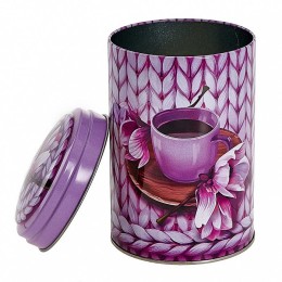 DELTA Банка жестяная 1.1 л. Чайное наслаждение Ц99h145v110-01855