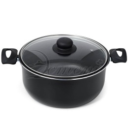 ЭСТЕТ Кастрюля со стеклянной крышкой 4,5 л, 24 см. ЭТ-70455