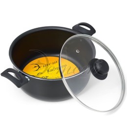 ЭСТЕТ Кастрюля со стеклянной крышкой 4,5 л, 24 см. ЭТ-70455