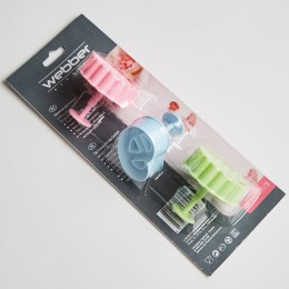 WEBBER Набор пластиковых форм для печенья с поршнем 3 штуки BE-4312P/3