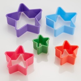 WEBBER Набор пластиковых форм для печенья 5 размеров Звездочки BE-4412/5