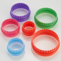 WEBBER Набор двусторонних пластиковых форм для печенья 6 размеров Кружочки BE-4413/6