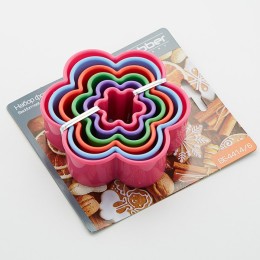 WEBBER Набор пластиковых форм для печенья 6 размеров Цветочек BE-4414/6