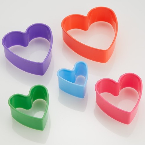 Набор пластиковых форм для печенья 5 размеров Сердечки Webber BE-4416-5