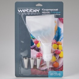 WEBBER Мешок кондитерский с 4 насадками ВЕ-0326