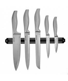 WEBBER Набор кухонных ножей c магнитным держателем 6 предметов BE-2260