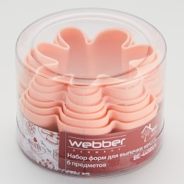 WEBBER Набор форм 6,5х3,5см Ромашки BE-4458S/6 розовый