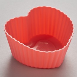 ALPENKOK Набор из 6 формочек для кексов Ø7х5см силиконовых AK-6055S/6 Сердечки розовый