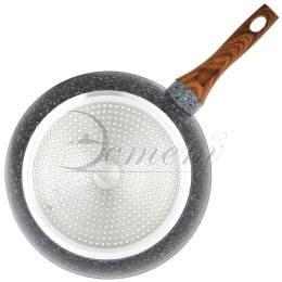 ЭСТЕТ Сотейник мрамор 28 см Морион ЭТ-70417